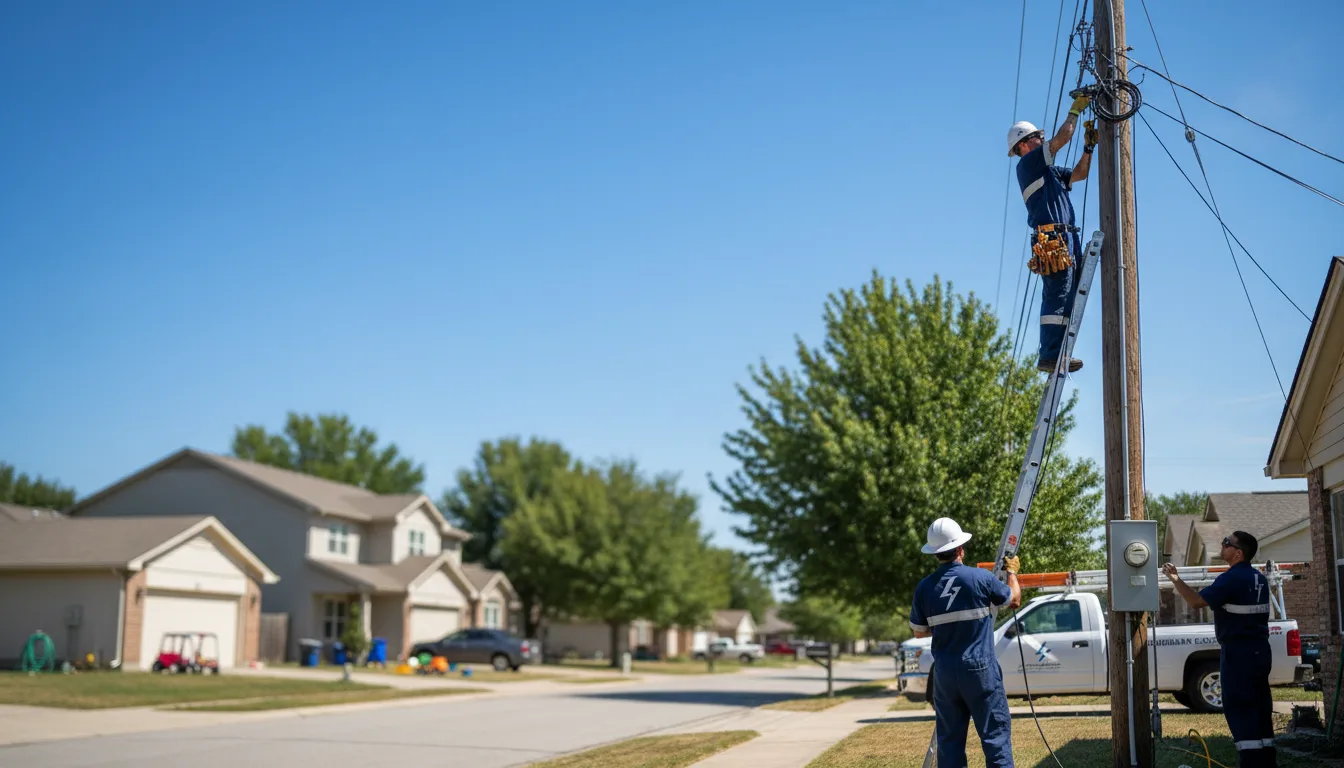 Residential electrician providing installation services in Dickinson, TX